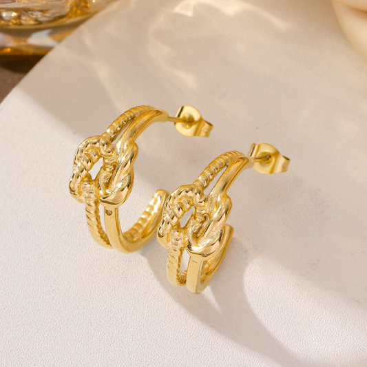 Boucles d'oreilles torsadées