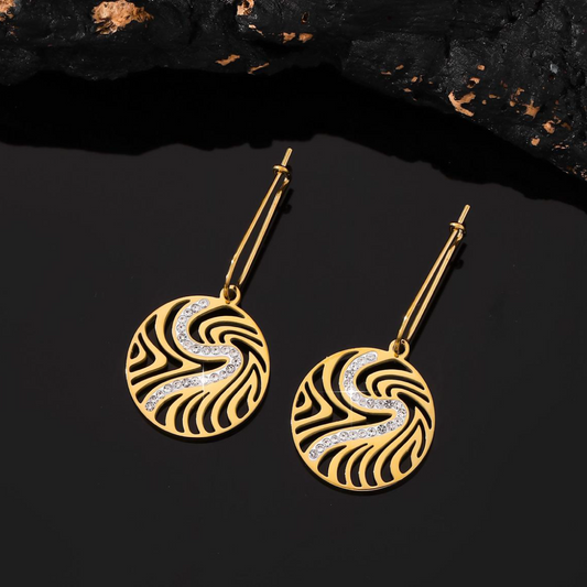 Boucles d'oreilles bicolores